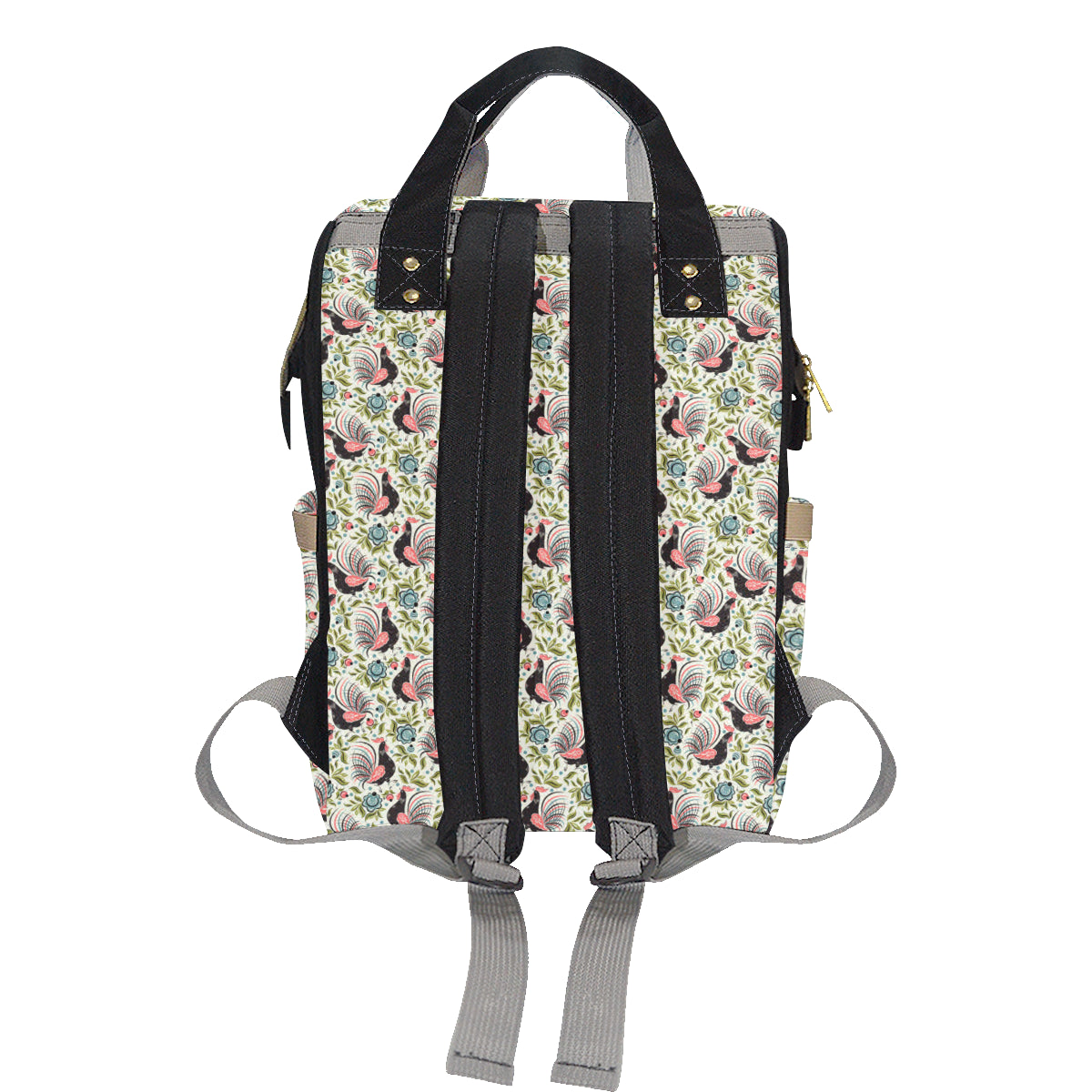 Rooster Print Design Diaper Bag Backpack
