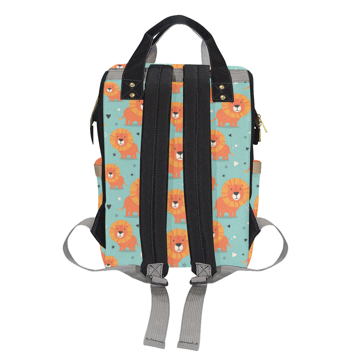 Lion Baby Pattern Print Design 03 Diaper Bag Backpack