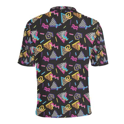 80s Pattern Print Design 3 Men Polo Shirt