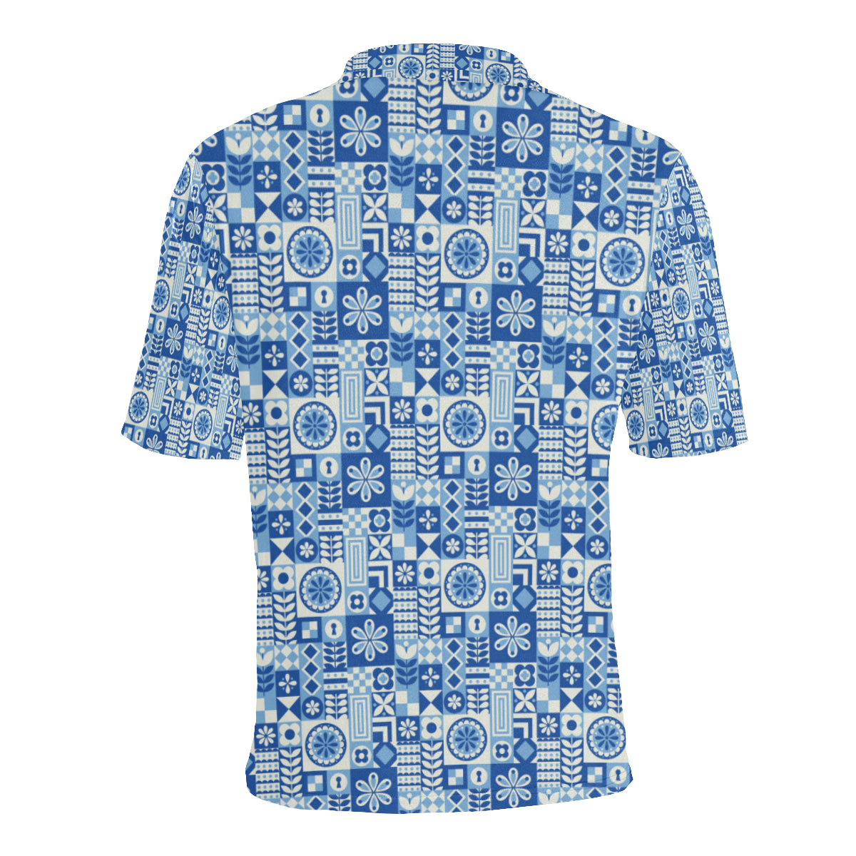 Swedish Print Pattern Men Polo Shirt