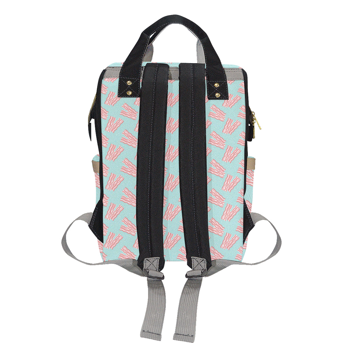 Bacon Pattern Print Design 04 Diaper Bag Backpack