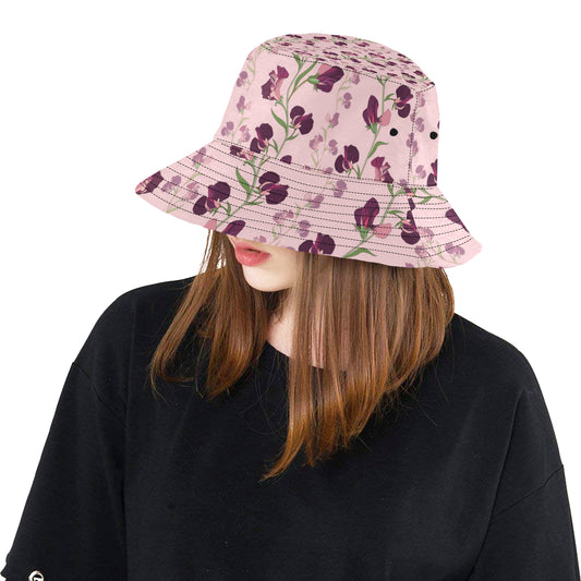 Peony Pattern Print Design PE09 Unisex Bucket Hat