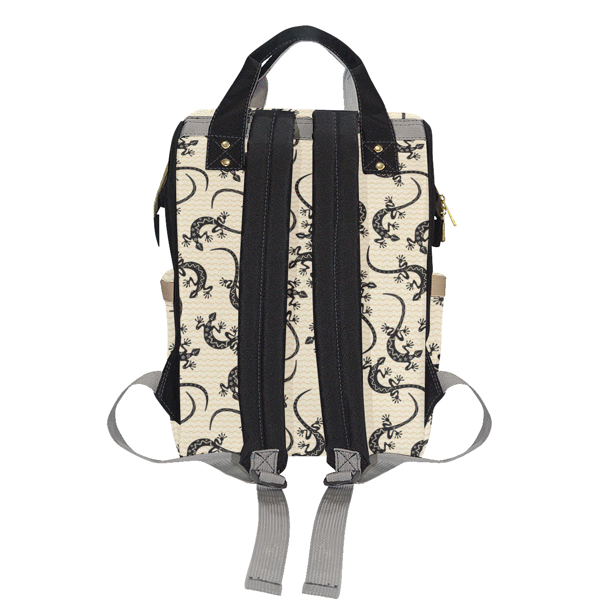 lizard Pattern Print Design 02 Diaper Bag Backpack