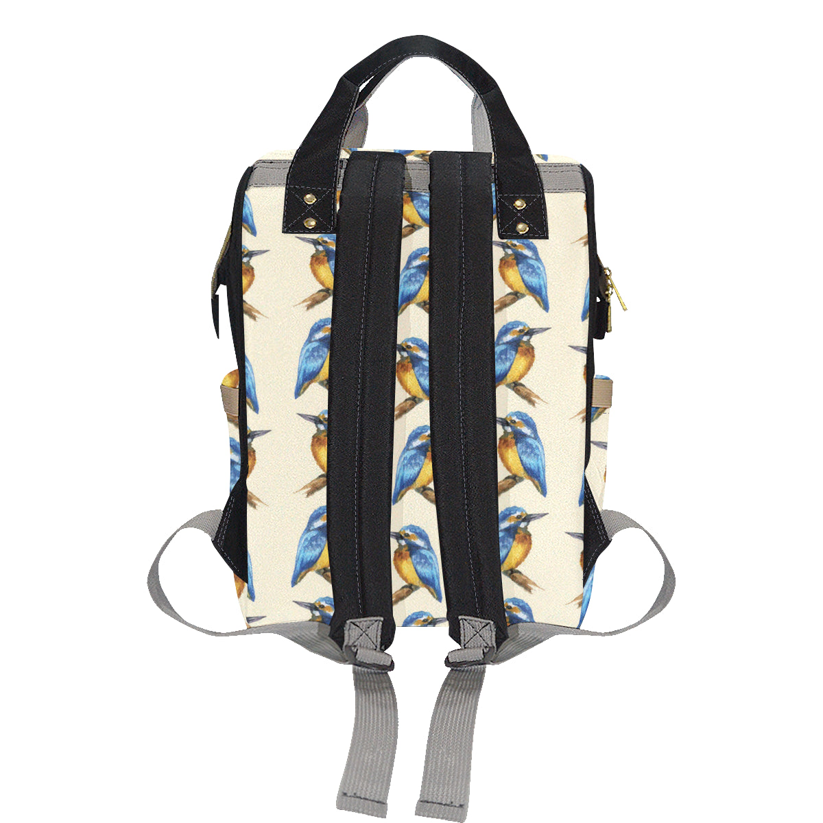 Kingfisher Pattern Print Design 01 Diaper Bag Backpack