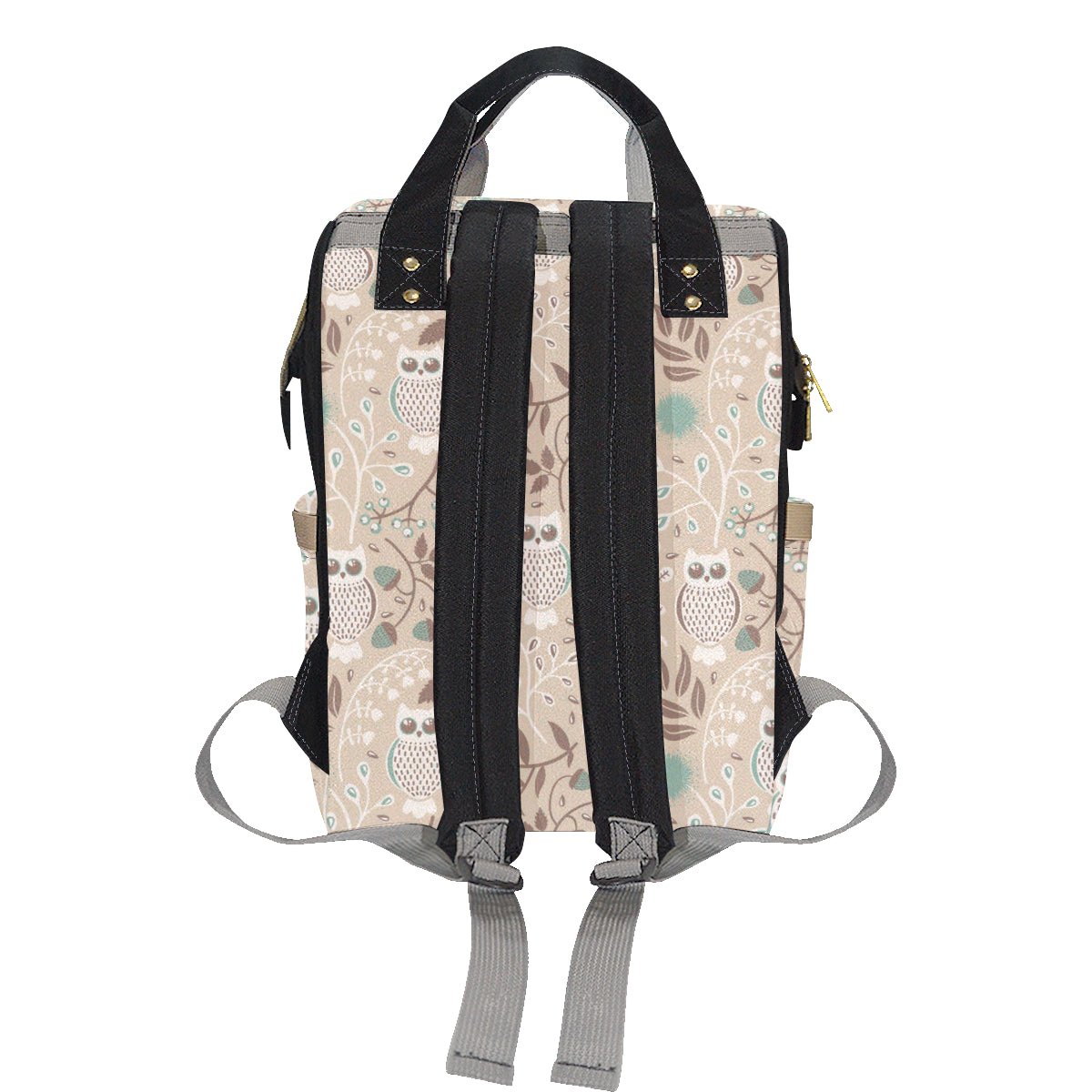 Owl Pattern Print Design A02 Diaper Bag Backpack