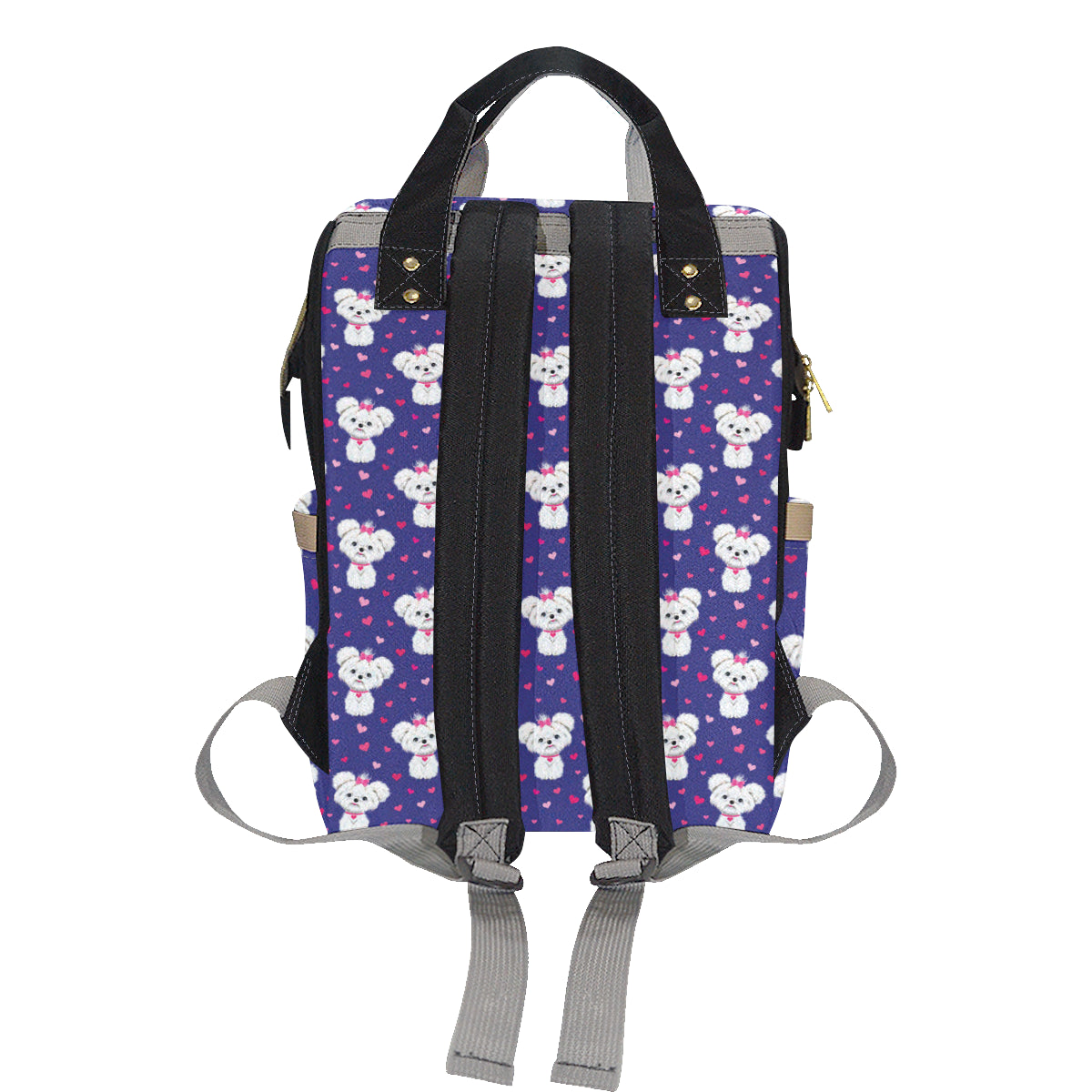 Maltese Pattern Print Design 02 Diaper Bag Backpack