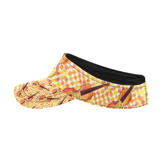Violin Pattern Print Design 03 Unisex Sun Visor