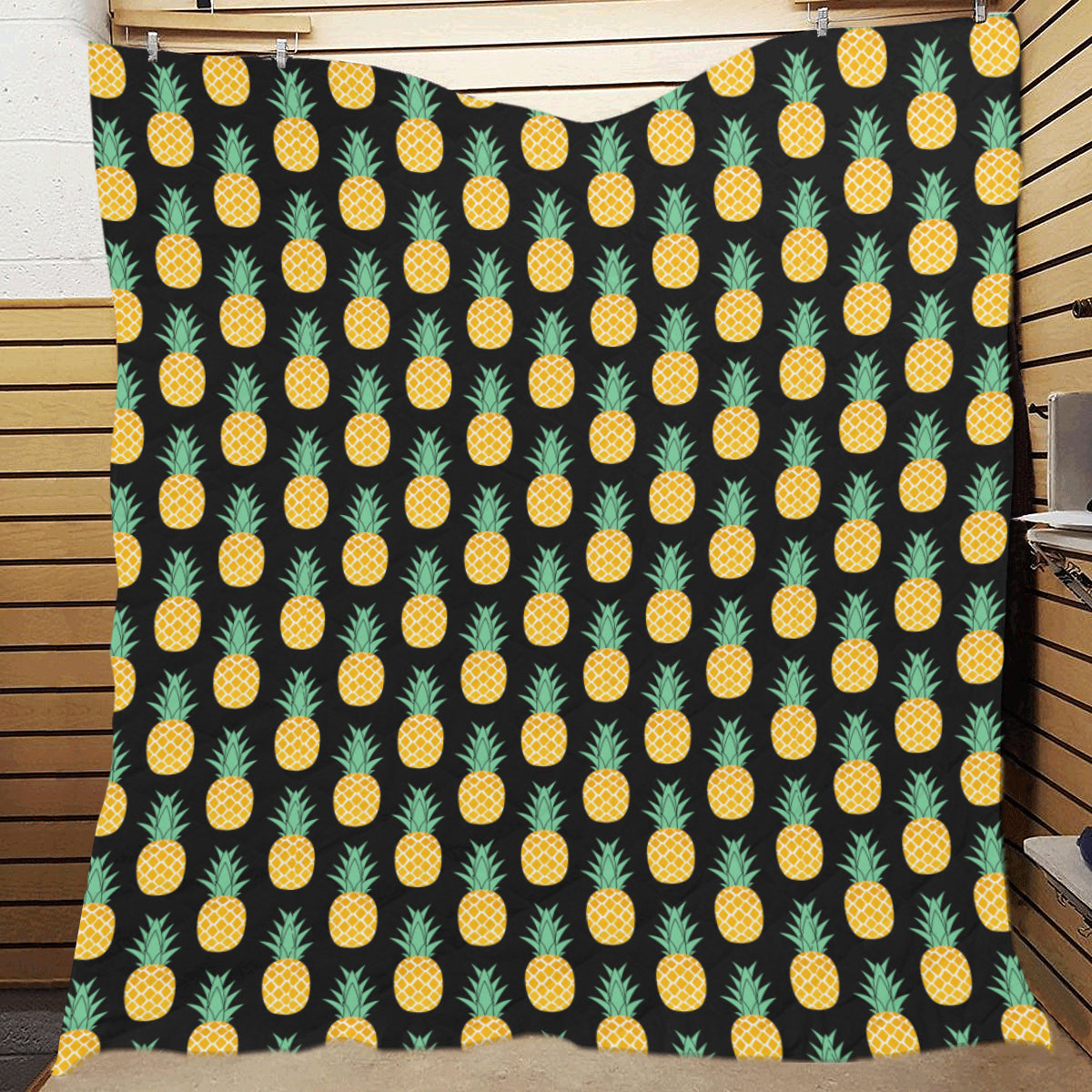 Pineapple Pattern Print Design A03 Premium Quilt