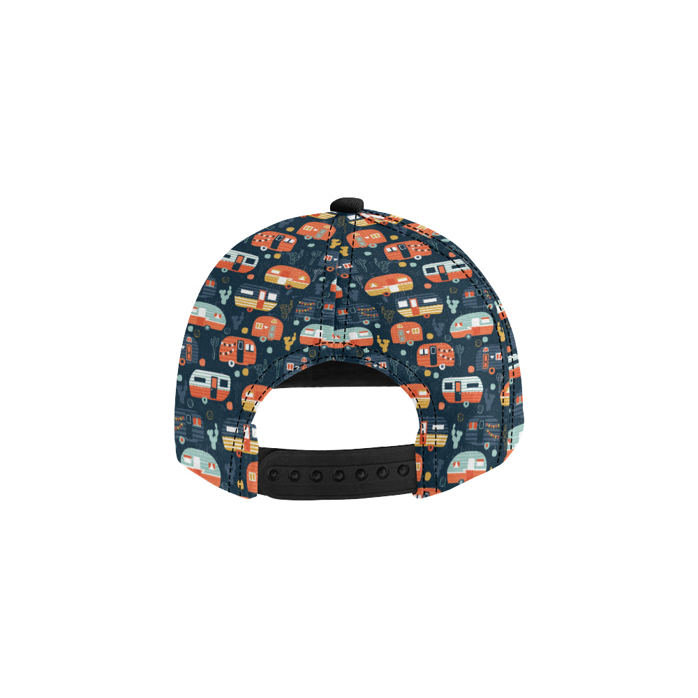 Camper Caravan Print Pattern Snapback Cap