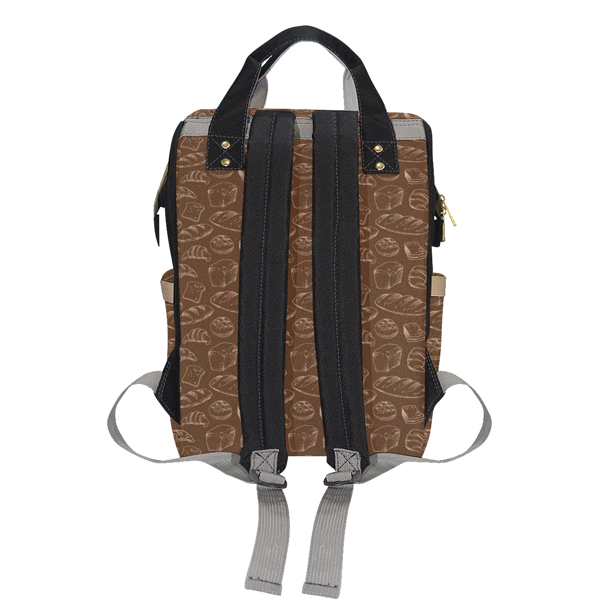 Bread Pattern Print Design 02 Diaper Bag Backpack