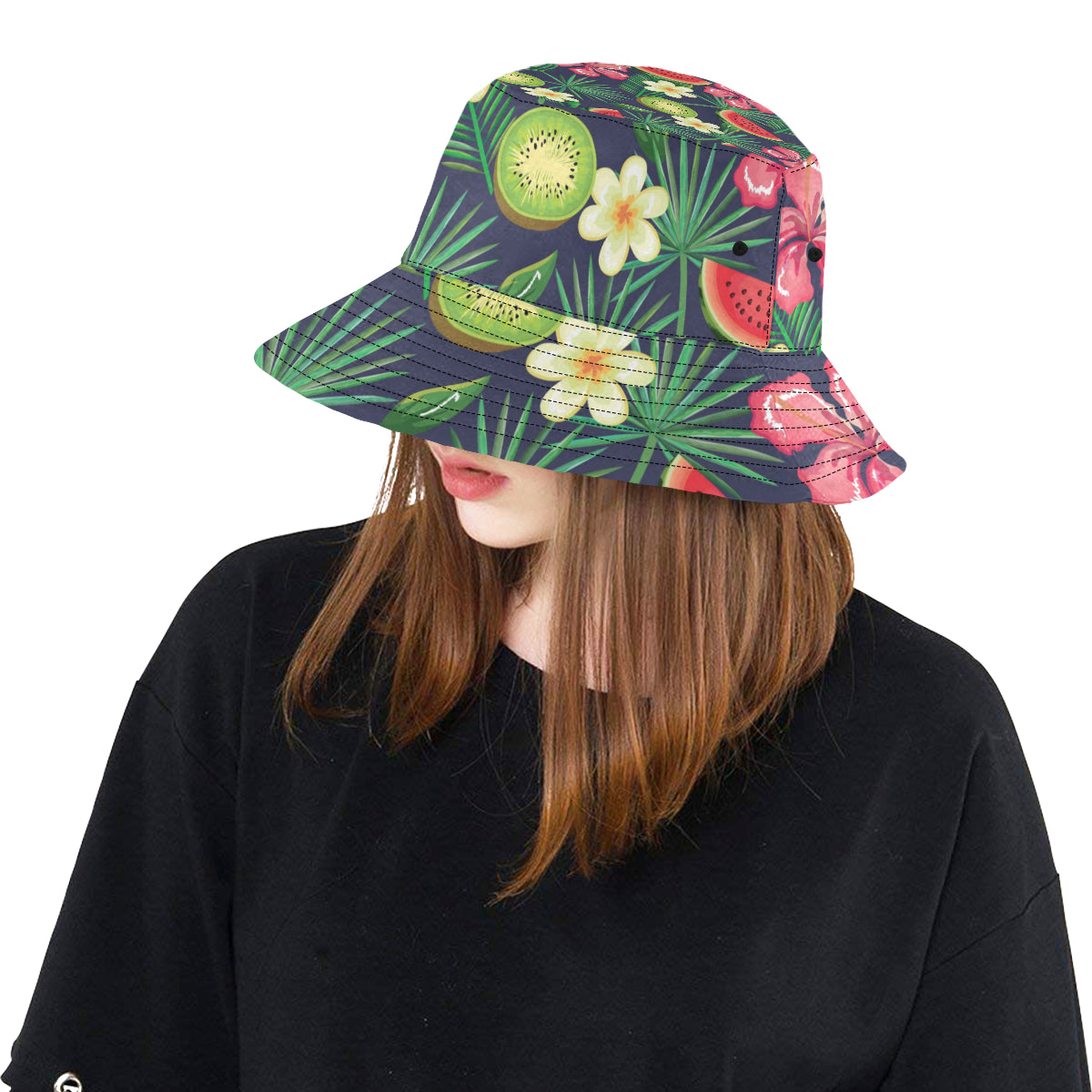 Tropical Fruits Pattern Print Design TF05 Unisex Bucket Hat