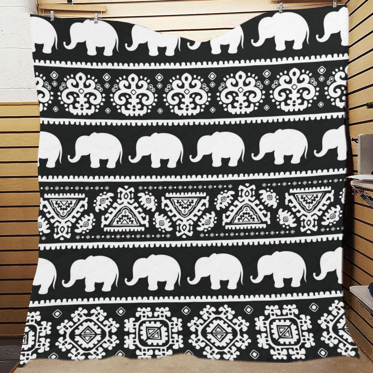 Elephant Pattern Premium Quilt