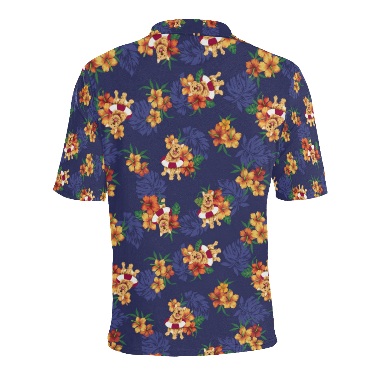Hawaiian Themed Pattern Print Design H02 Men Polo Shirt