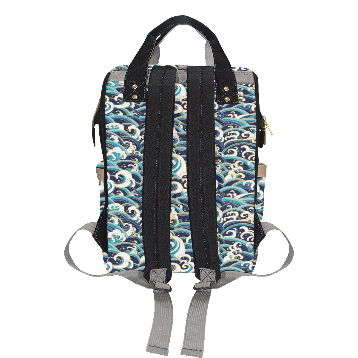 Surf Wave Pattern Diaper Bag Backpack