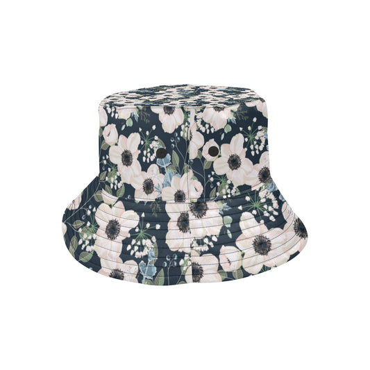 Anemone Pattern Print Design AM02 Unisex Bucket Hat