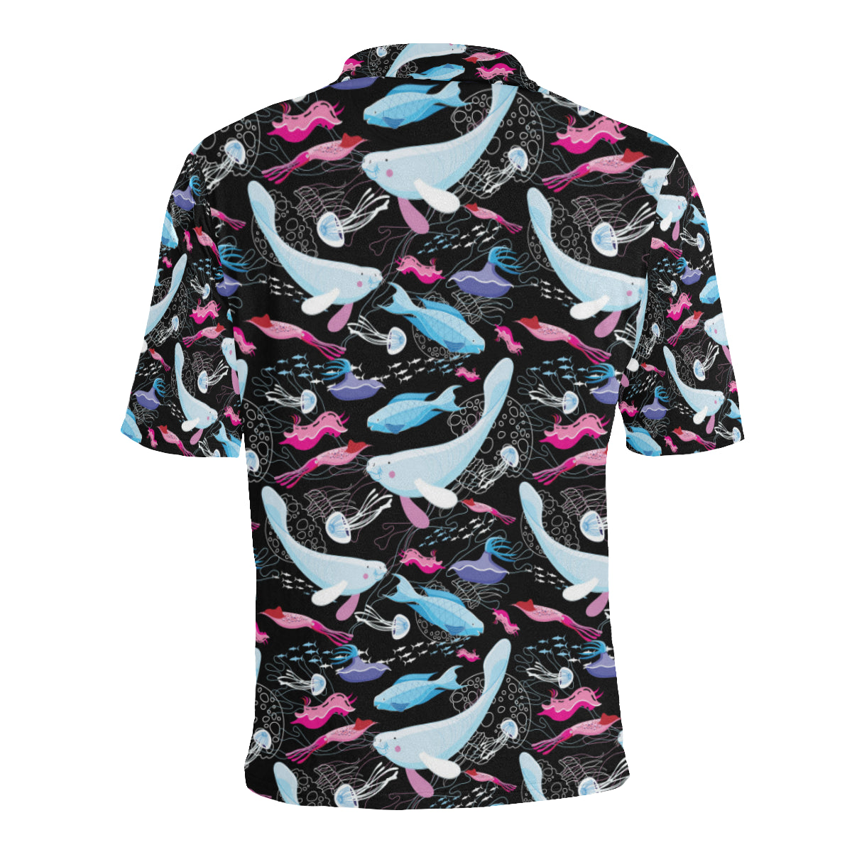 Manatee Pattern Print Design 02 Men Polo Shirt