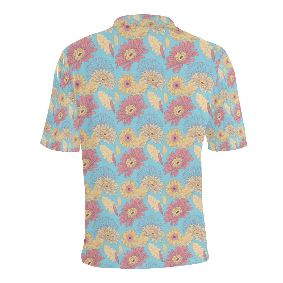 Gerberas Pattern Print Design GB04 Men Polo Shirt