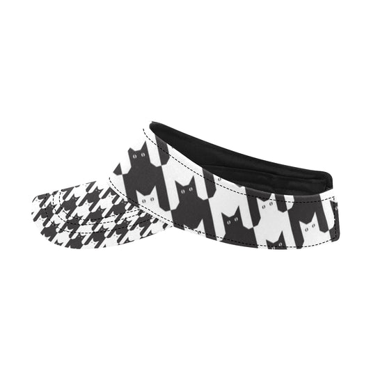 Cat HoundstoothPattern Print Design 01 Unisex Sun Visor