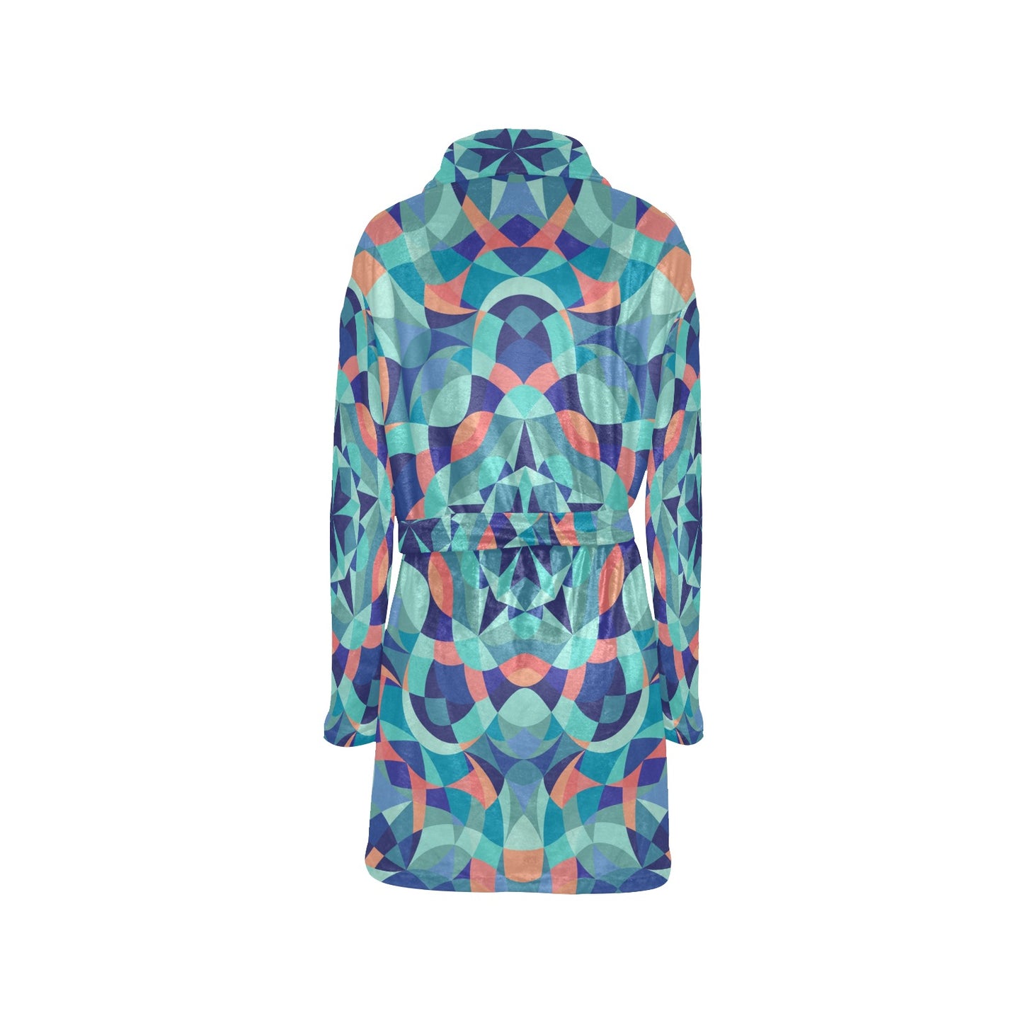 Kaleidoscope Pattern Print Design 03 Women's Fleece Robe