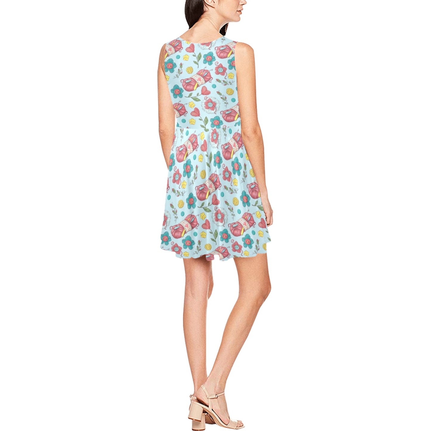 Crochet Pattern Print Design 01 Sleeveless Dress