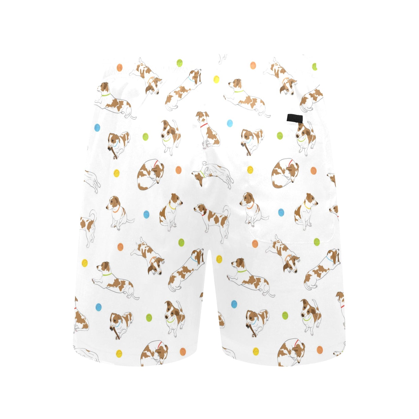 Russell Terriers With Balls Print Design LKS307 Men's Swim Trunks Beach Shorts