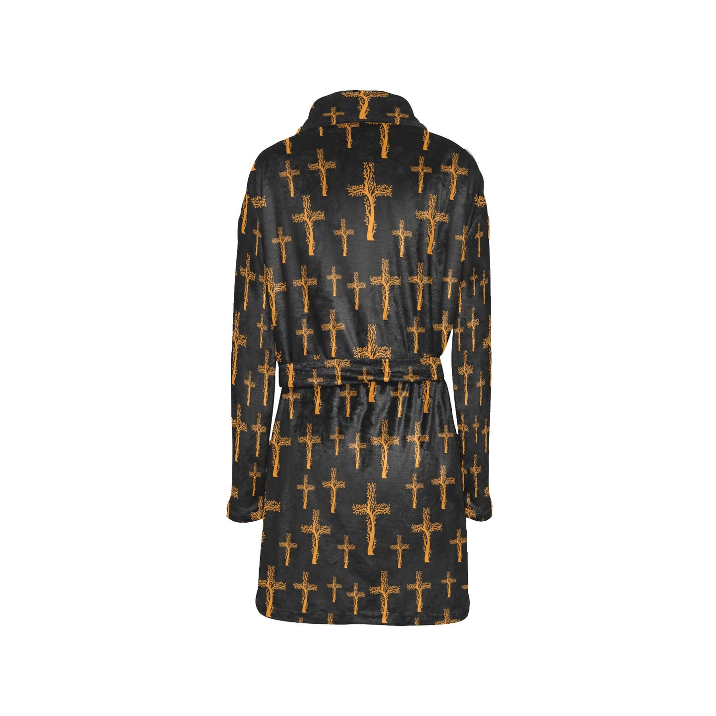 Christian Tree of Life Cross Design Women's Fleece Robe