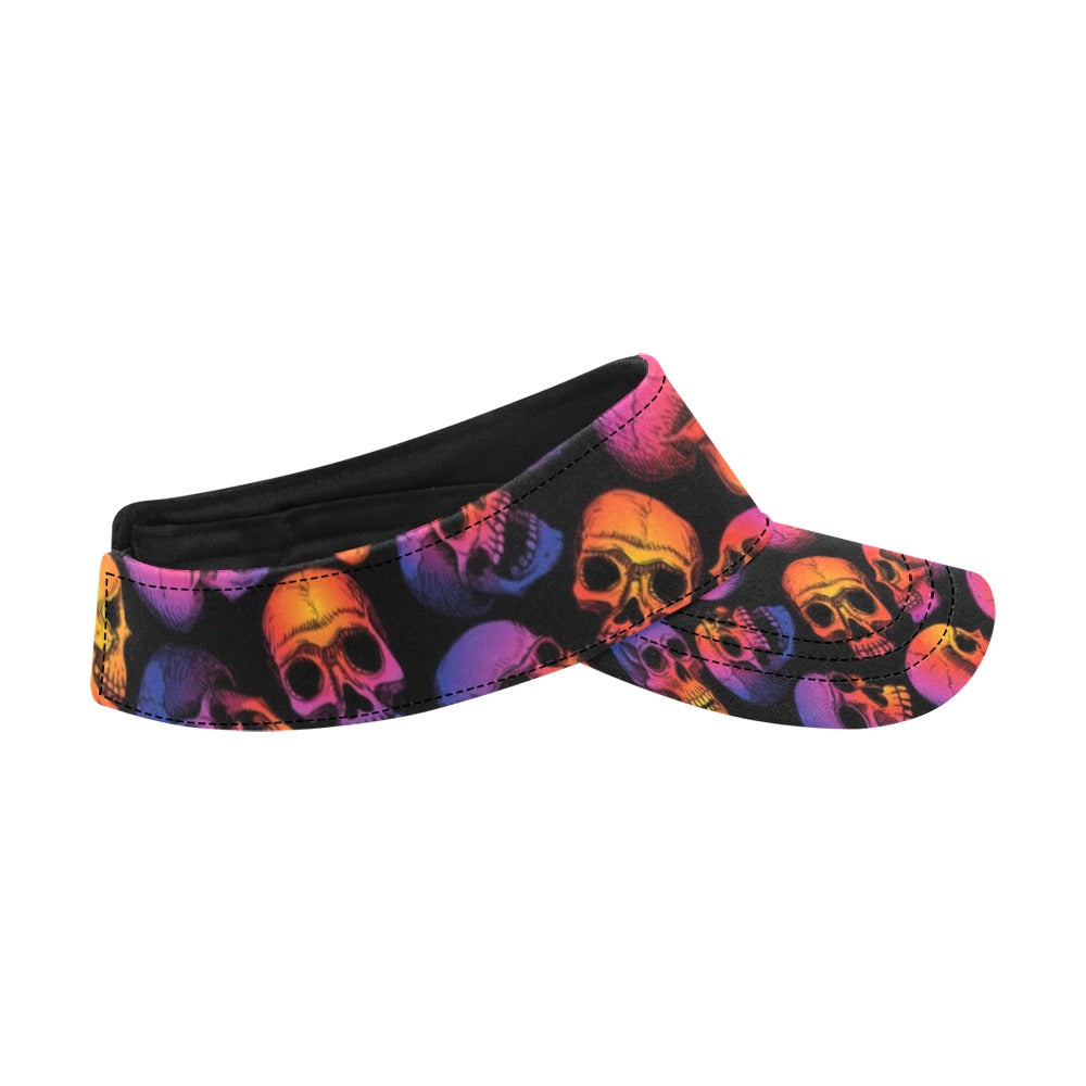 Skull Multicolor Print Design LKS3011 Unisex Sun Visor