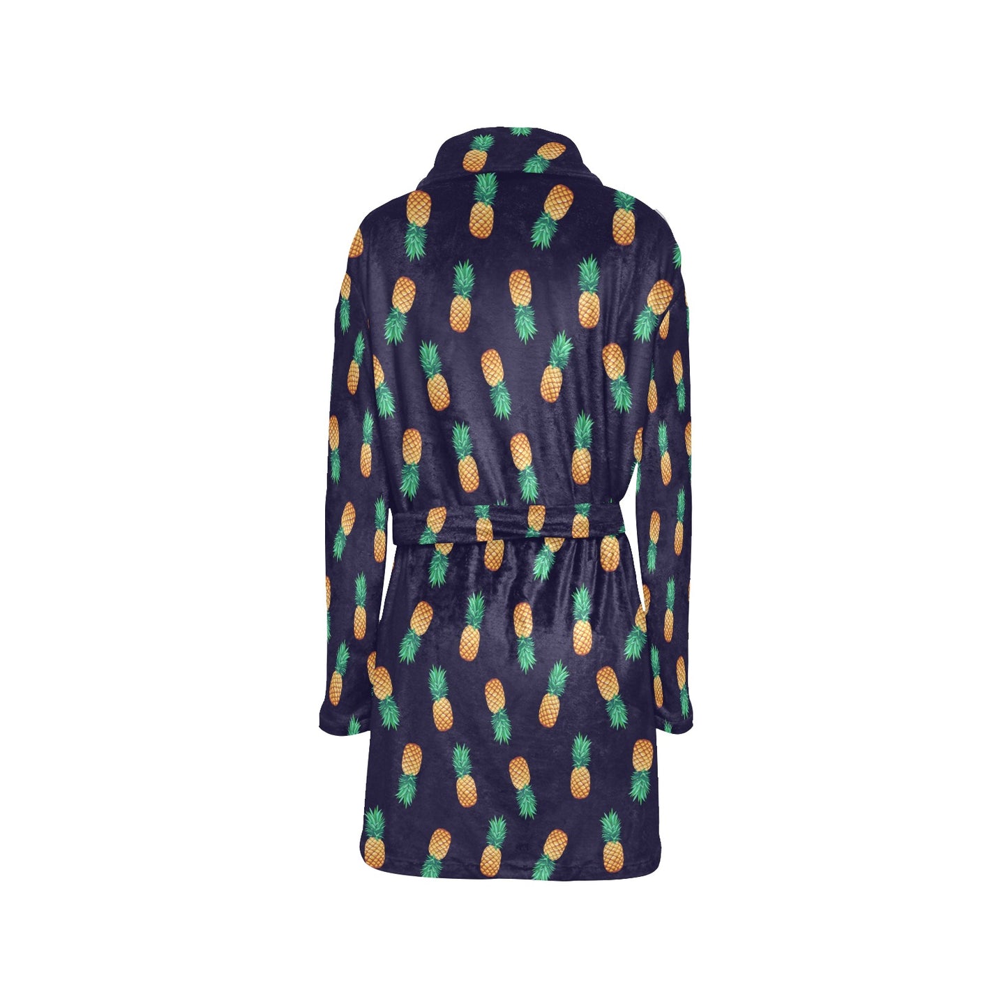 Pineapple Pattern Women's Fleece Robe