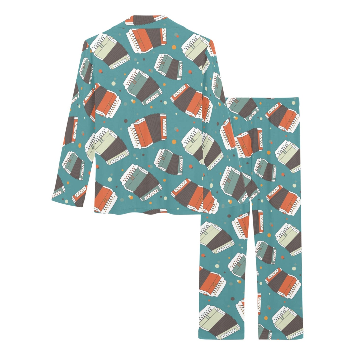 Accordion Pattern Print Design 02 Women's Long Pajama Set