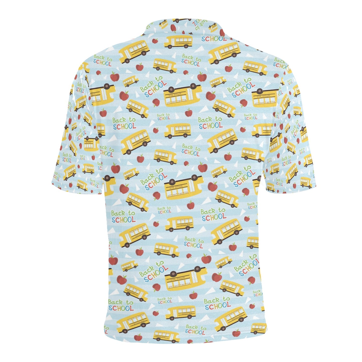 School Bus Back To School Print Design LKS303 Men Polo Shirt