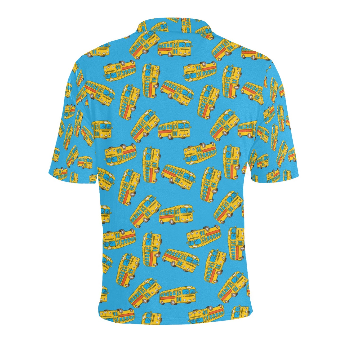 School Bus Print Design LKS302 Men Polo Shirt