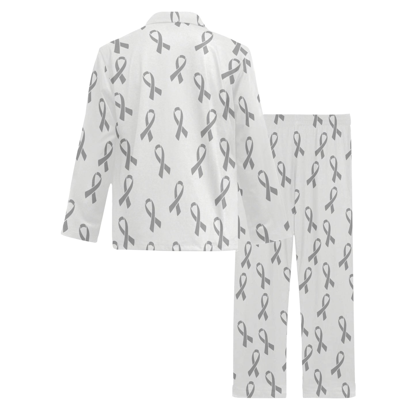 Brain cancer Pattern Print Design 01 Men's Long Pajama Set