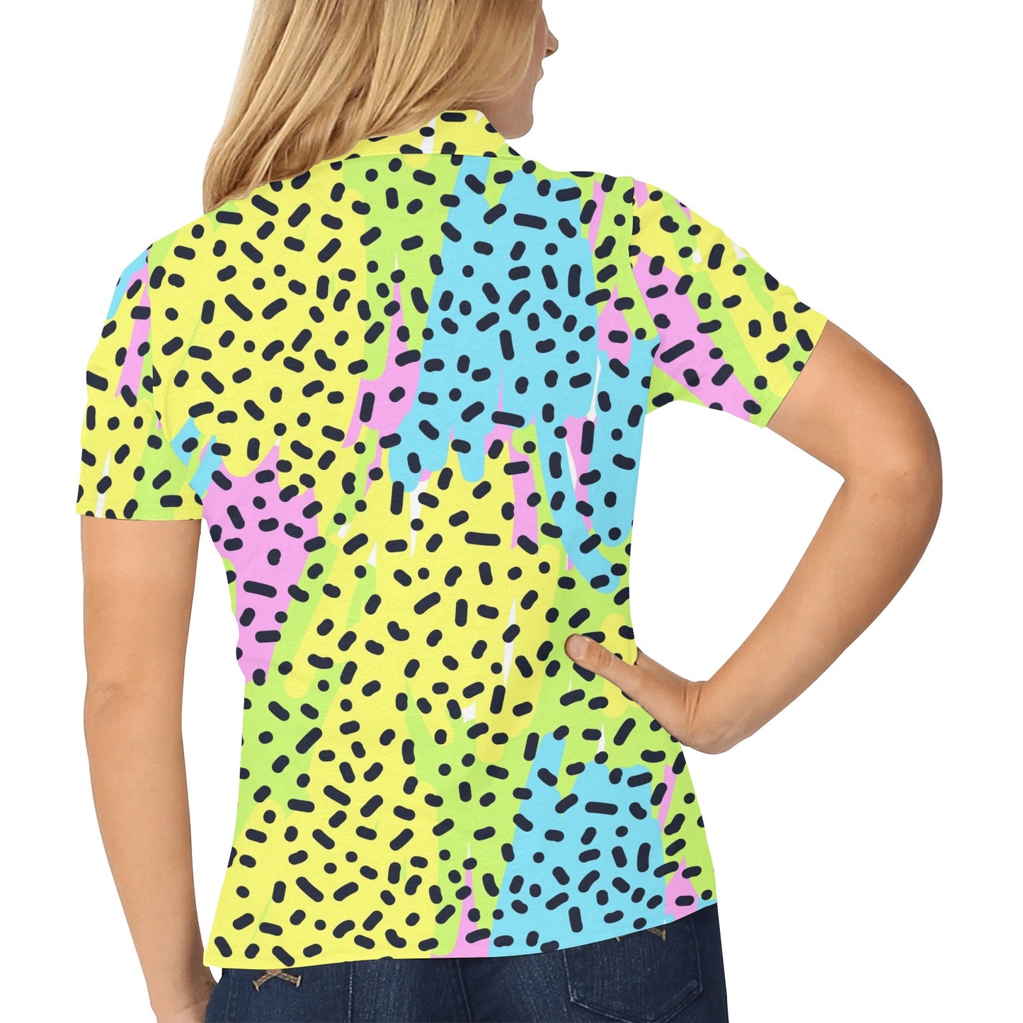 90s Pattern Print Design 2 Women's Polo Shirt