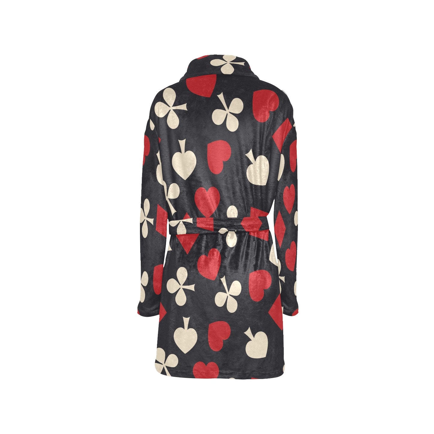Poker Cards Pattern Print Design A02 Women's Fleece Robe