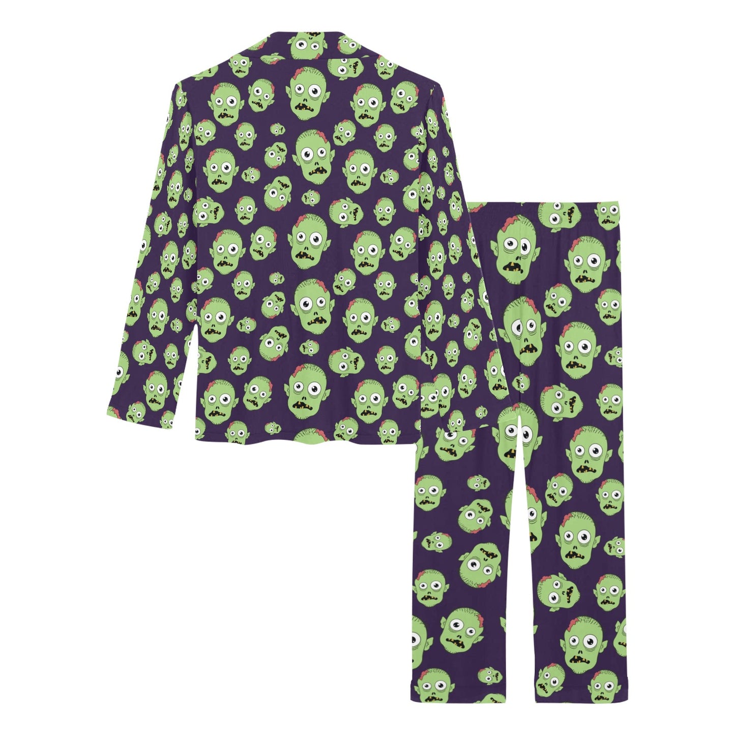 Zombie Print Design LKS303 Women's Long Pajama Set