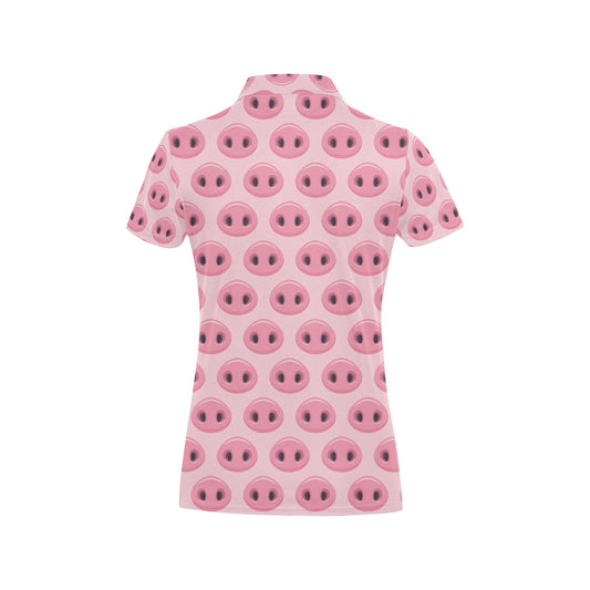 Pig Print Design LKS401 Women's Polo Shirt