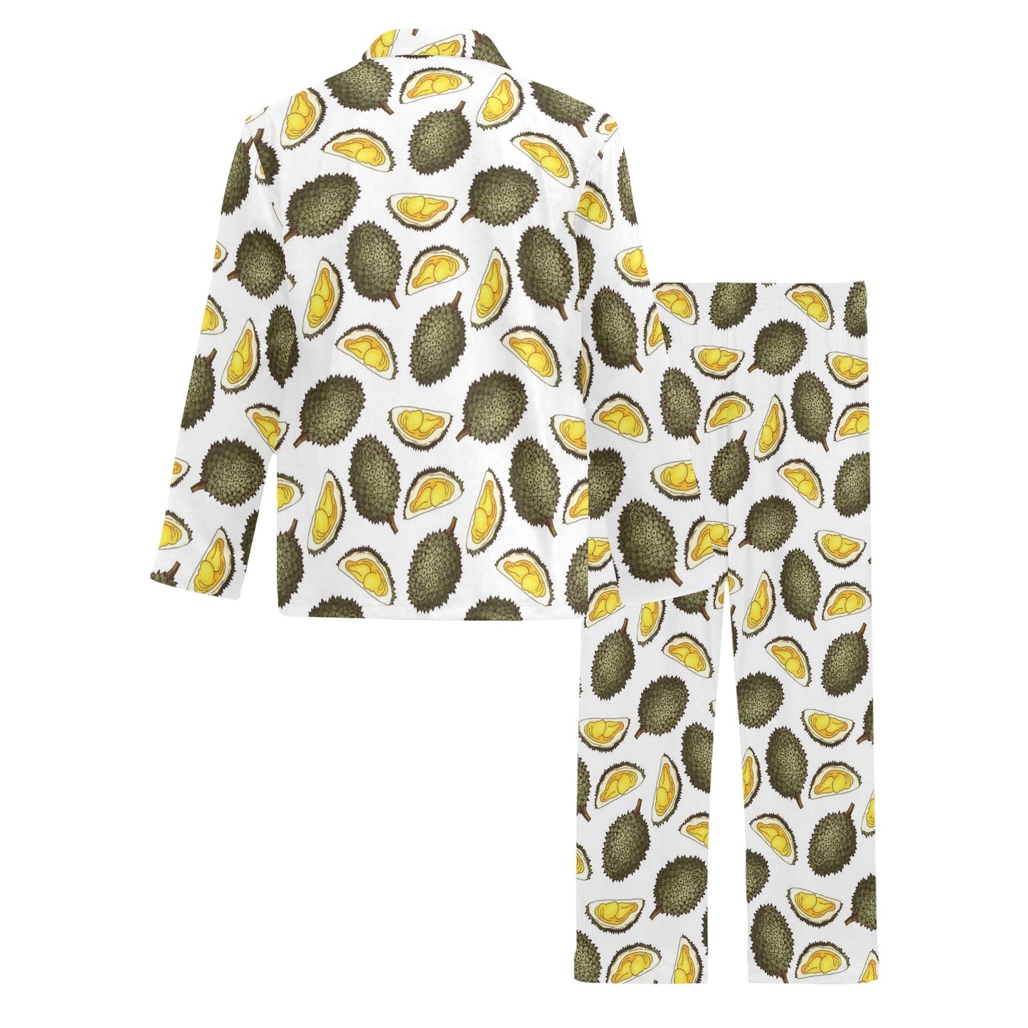 Durian Pattern Print Design DR03 Men's Long Pajama Set