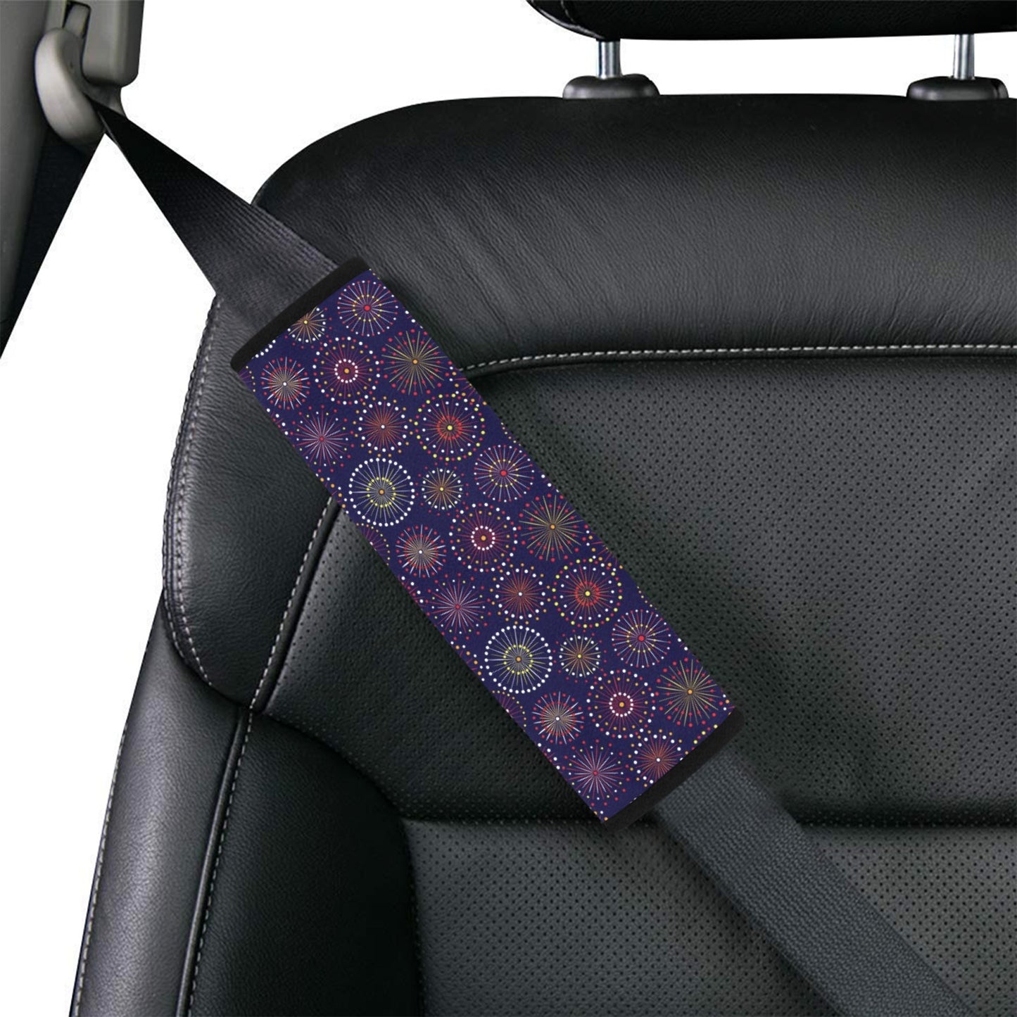 Firework Flower Style Print Design LKS302 Car Seat Belt Cover