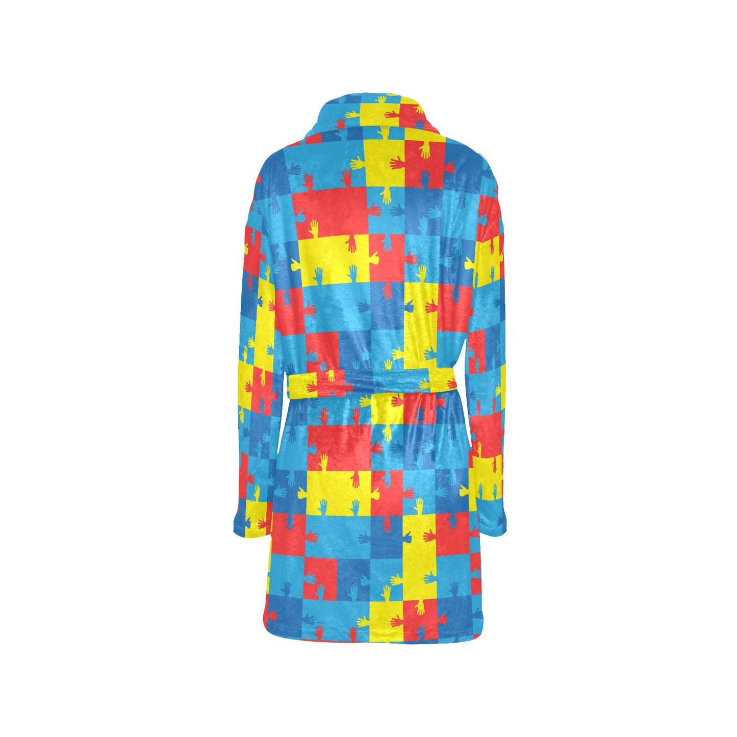 Autism Awareness Design Themed Print Women's Fleece Robe
