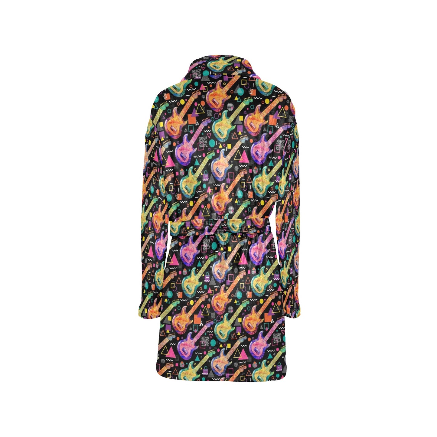Electric Guitar Print Design LKS403 Women's Fleece Robe