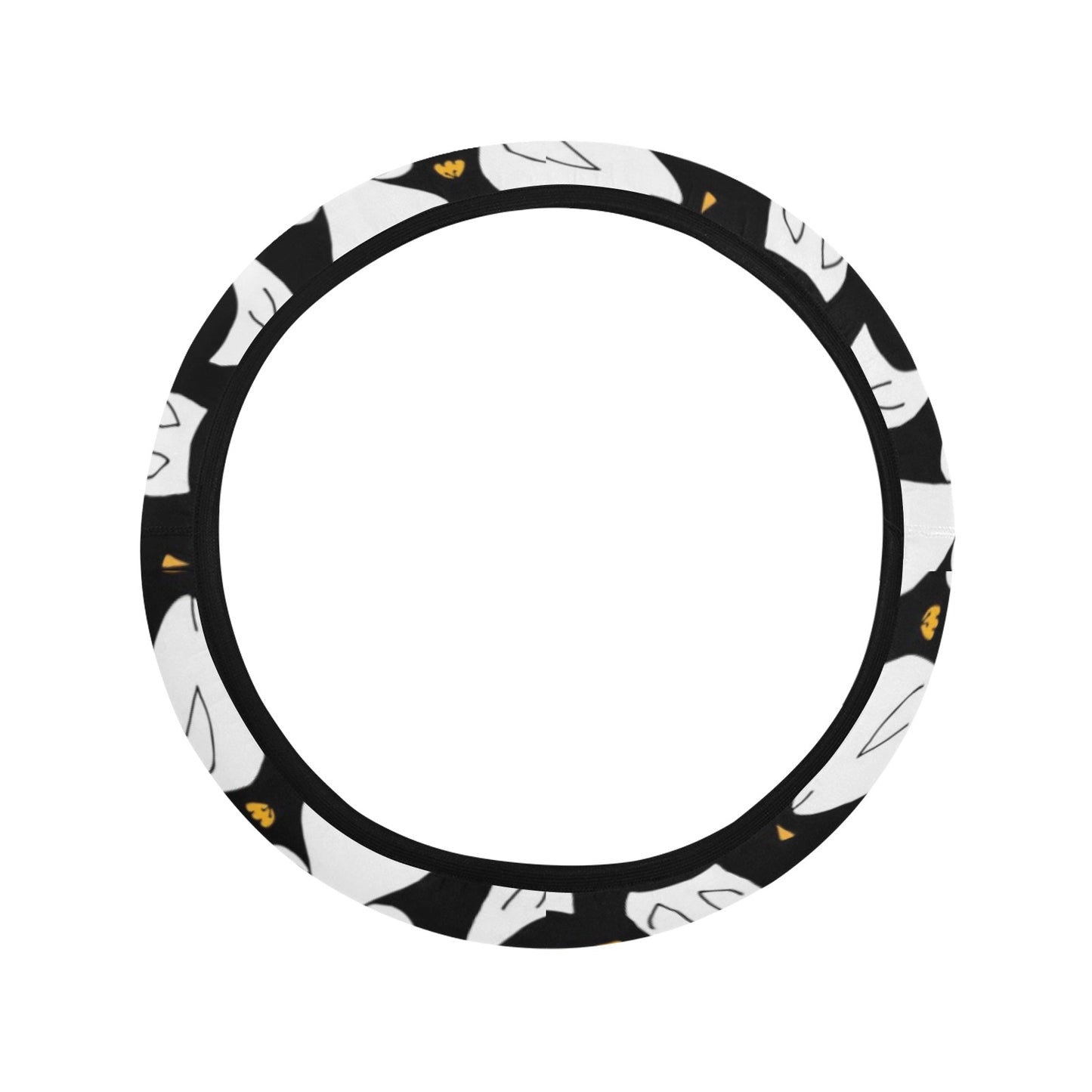 Goose Print Design LKS401 Steering Wheel Cover with Elastic Edge