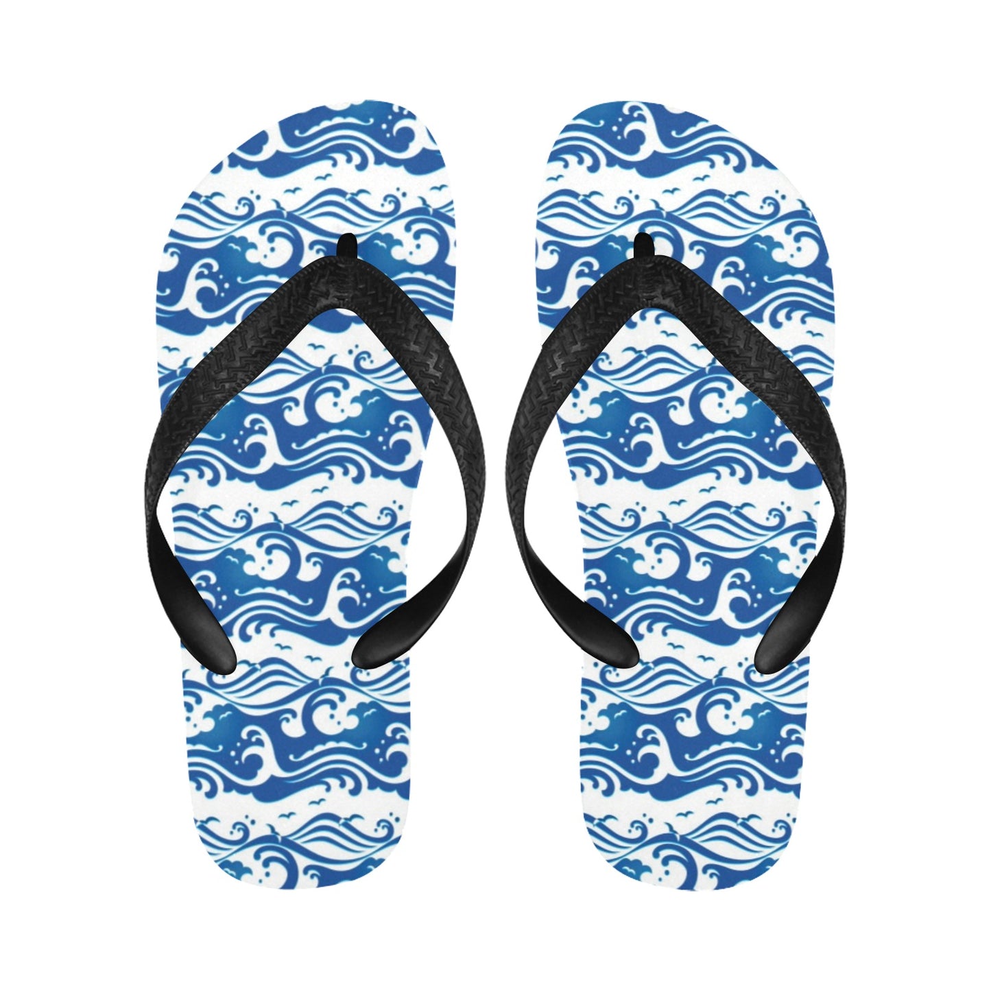 Wave Print Design LKS303 Flip Flops
