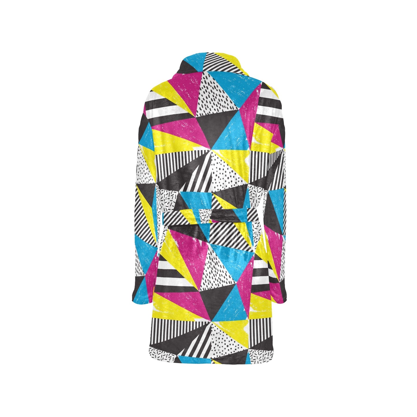 80s Pattern Print Design 2 Women's Fleece Robe