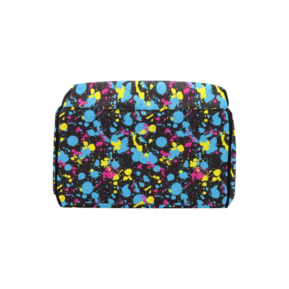 Splatter Colorful Print Design LKS301 Diaper Bag Backpack