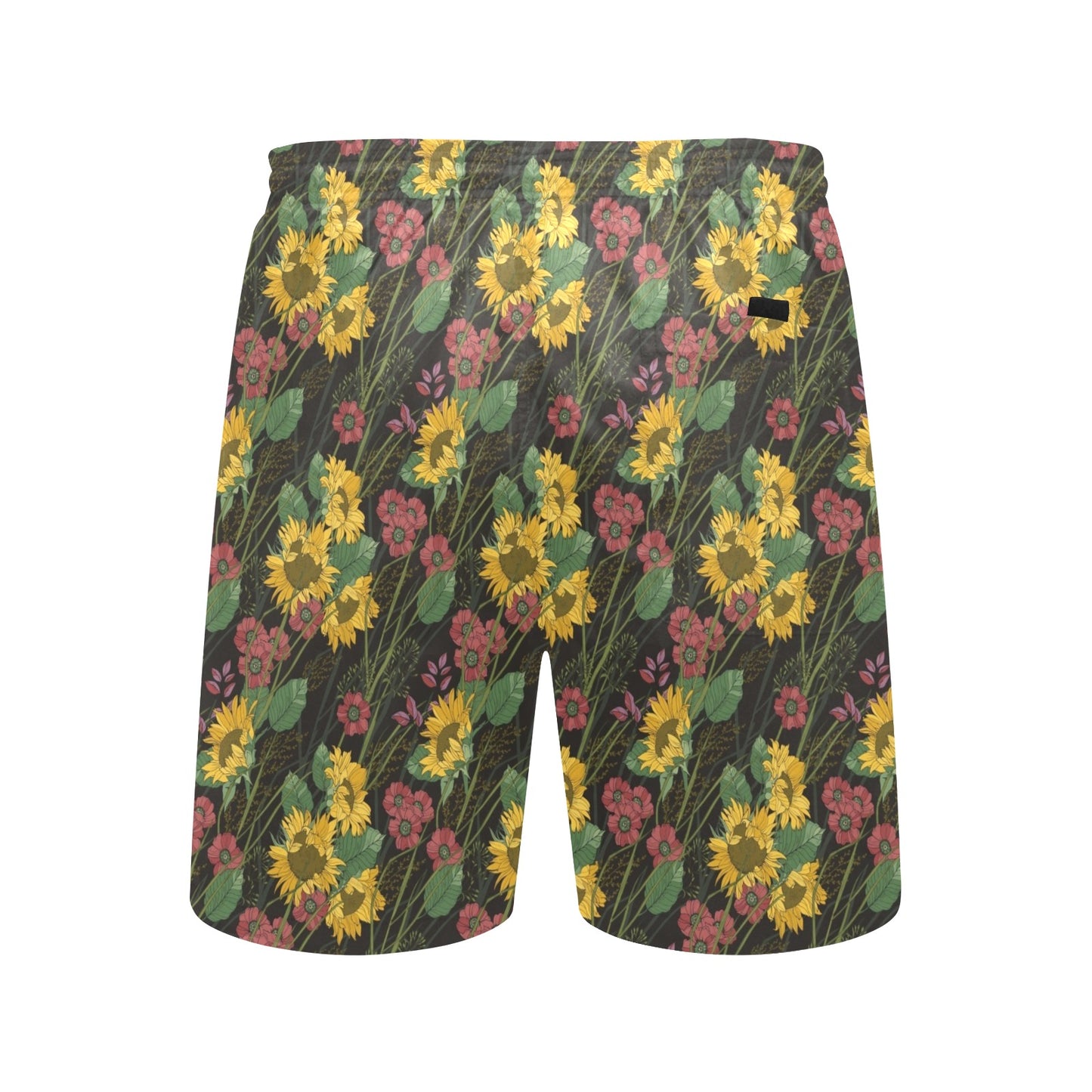 Sunflower Print Design LKS303 Men's Swim Trunks Beach Shorts