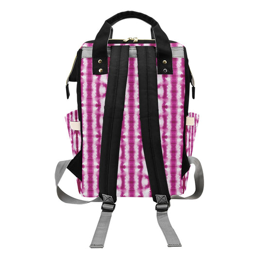 Tie Dye Dark Pink Print Design LKS303 Diaper Bag Backpack