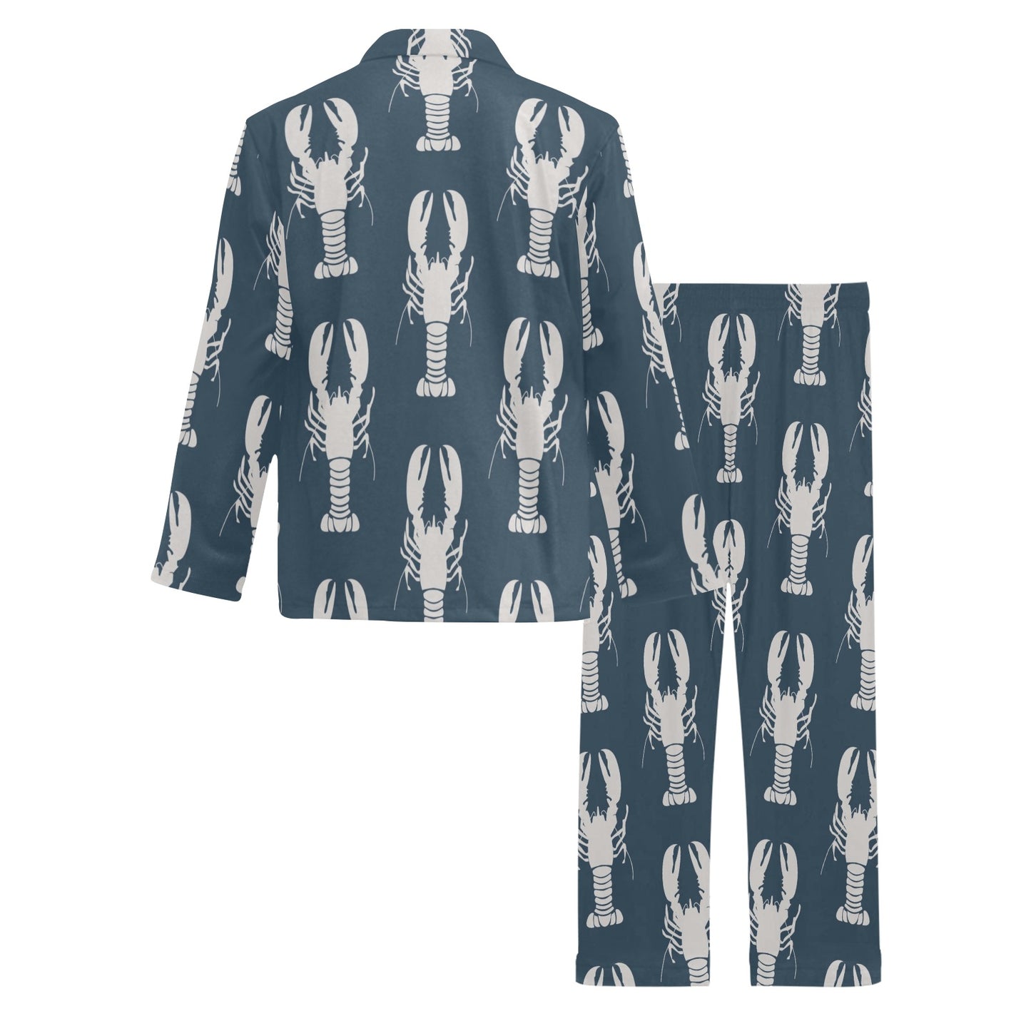 Lobster Pattern Print Design 02 Men's Long Pajama Set
