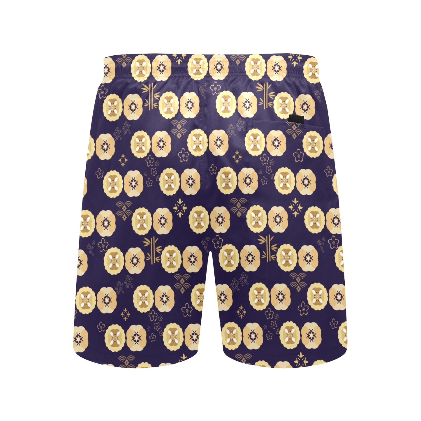 Sakura Print Design LKS303 Men's Swim Trunks Beach Shorts