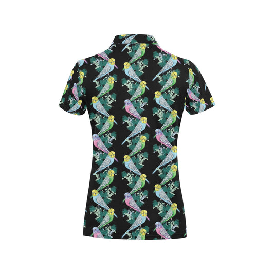 Budgerigar Pattern Print Design 03 Women's Polo Shirt