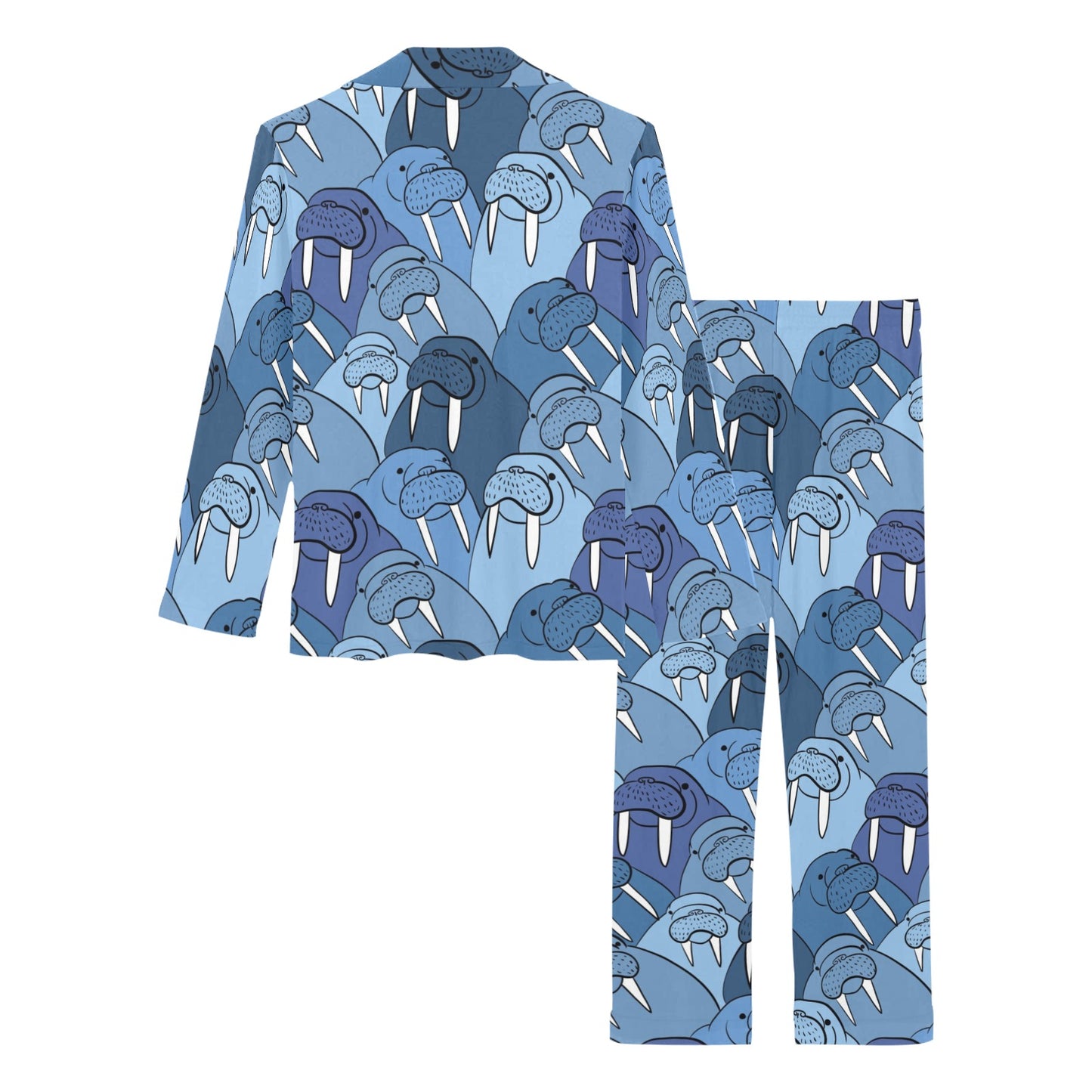 Walrus Pattern Print Design 01 Women's Long Pajama Set